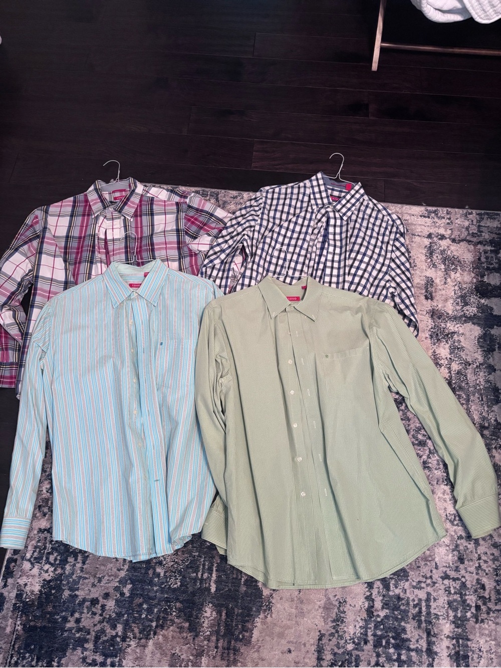 IZOD Long-Sleeve Button-Down Shirts Men’s Large - selling all for $35 or $8 each